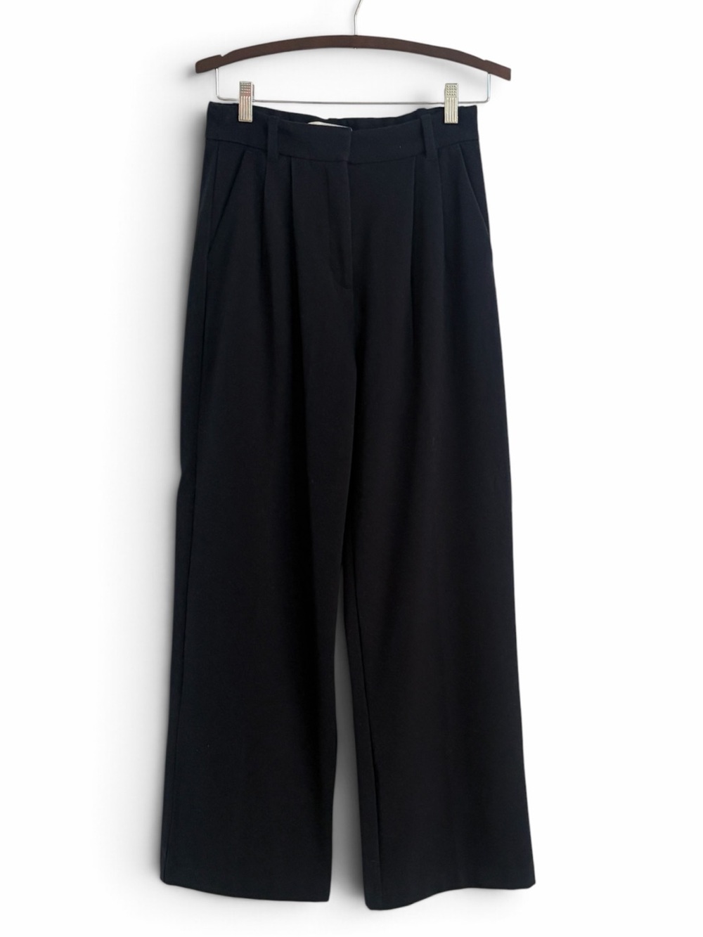 Abercrombie & Fitch Navy High-Rise Wide-Leg Trousers Sz S